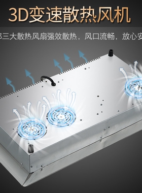 皇冠旋钮凹小开孔尺寸电磁炉双炉