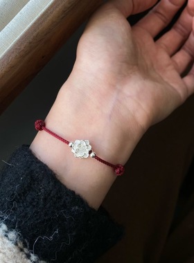 上岸莲花手绳同款新款编织手链女友闺蜜手饰