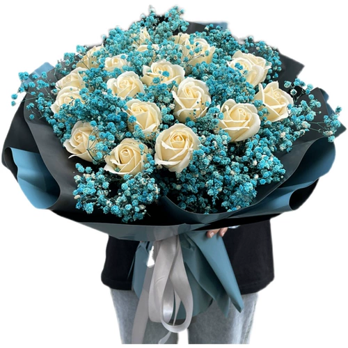 Мыло на день Святого Валентина с розой в составе, подарок на день рождения