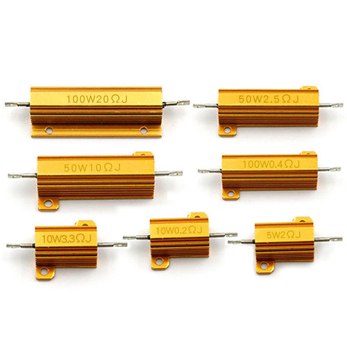 黄金铝壳大功率金属电阻器RX24-100W 25 50 200W 20 100R欧10K 1K - 图0