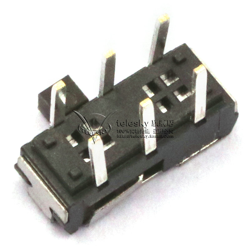 【TELESKY】拔动开关MSK-22D18(2P2T)六脚卧式二挡柄高2MM(5个) - 图3