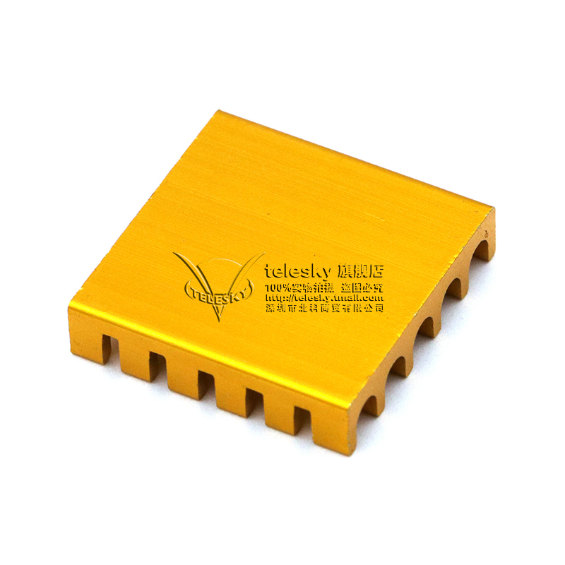 电子散热片 铝型材散热器CPU路由散热器led尺寸22*22*5MM (2个) - 图3