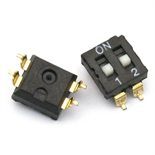 【TELESKY】间距2.54MM 2位 拔码开关 贴片 二位拔码开关 (2个) - 图0