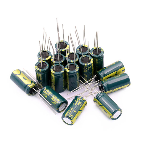 高频 电解电容 16V/2200UF 10*20MM 直插 铝电解电容器(5个) - 图0