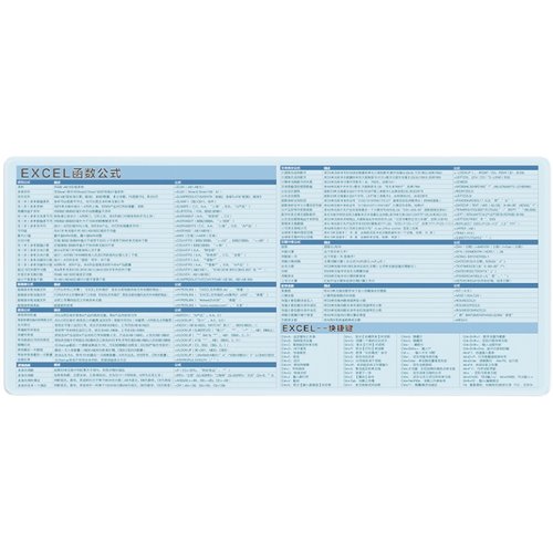 鼠标垫快捷键大全excel函数与公式应用大全鼠标垫桌垫办公防水款 - 图3
