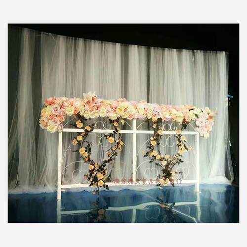 商场围栏活动 铁艺护栏 田园扶手栏栅 隔断中式装饰落地摆件道具 - 图0