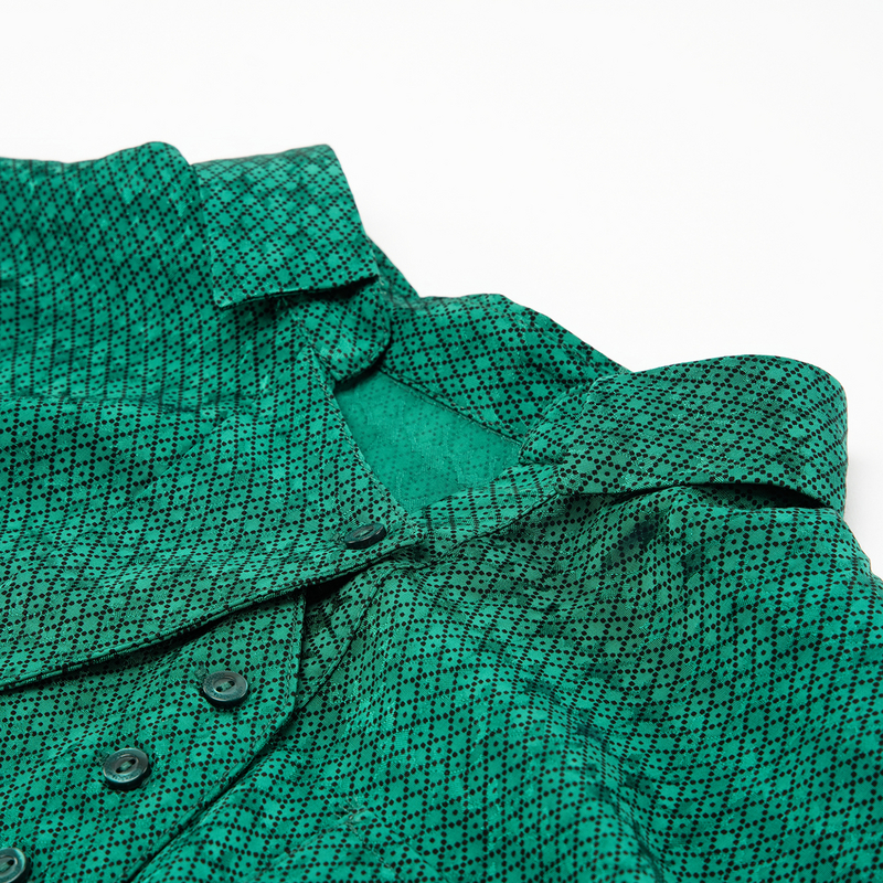 谜底大廓形衬衫五分袖女2025夏季新款通勤提花中长衬衣256MC6265 - 图2