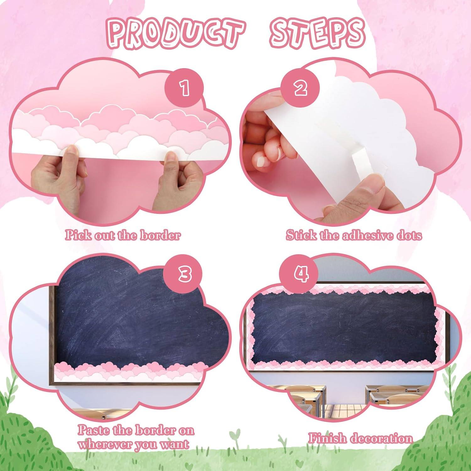 ins粉色云朵边框墙面美化装饰贴纸布置造景diy自粘踢脚线地脚线,淘宝优惠券,粉丝福利购,淘宝优惠卷