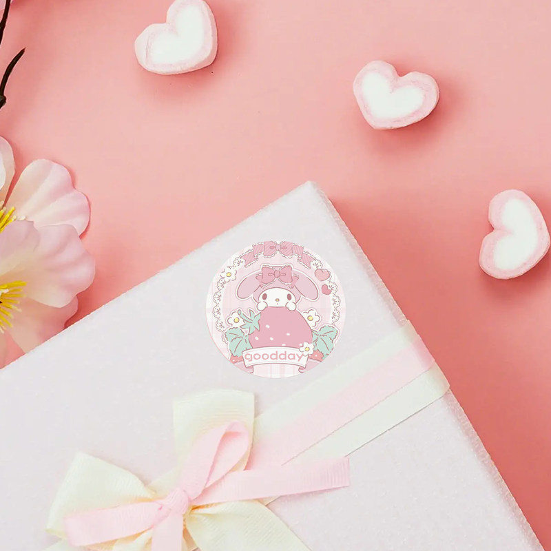 500张/卷卡通美乐蒂粉萌少女心可爱装饰贴纸不干胶礼品奖励包装贴,淘宝优惠券,粉丝福利购,淘宝优惠卷