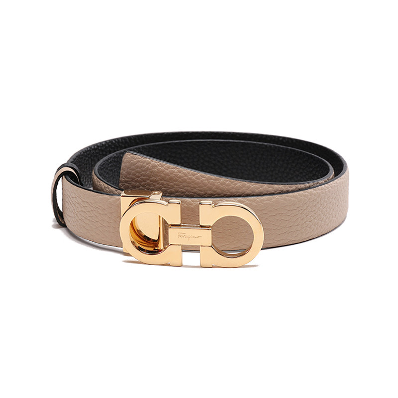 【自营】Ferragamo 女士牛皮板扣式腰带皮带礼物休闲菲拉格慕头层