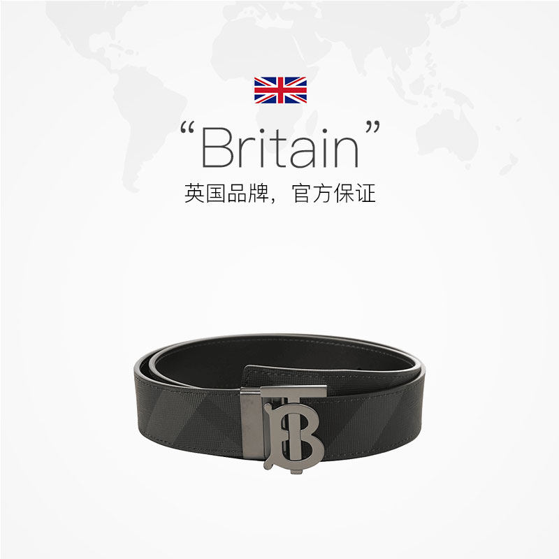 【自营】BURBERRY 男士双面两用不可裁剪皮带腰带3.5cm 80653391