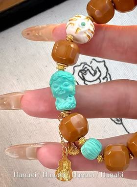 ＜花火商店＞至上系列 - 猴头猛犸小象方块菱镁矿手串