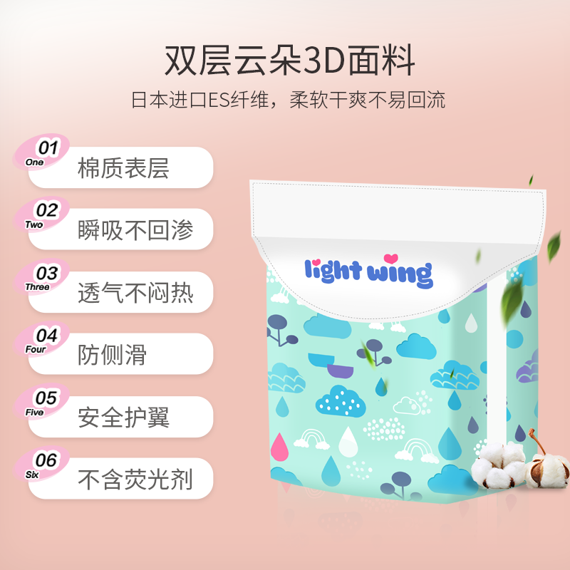 韩国lightwing轻翼超薄迷你卫生巾 lightwing轻翼护垫