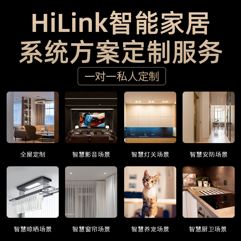 支持HUAWEI Hilink全屋智能家居遥控制系统套装小艺灯光开关面板 - 图1