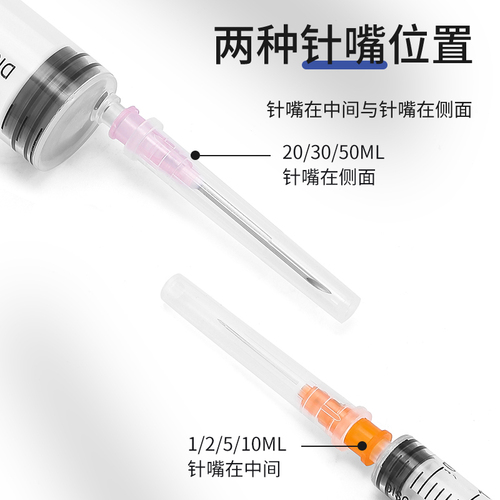 医用针管注射器一次性1ml2520ml10毫升50打针无菌针头大号针筒