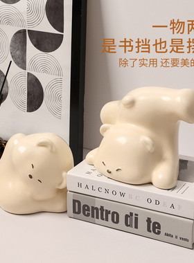 泽歌可爱橡皮熊书档摆件