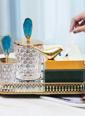 创意轻奢糖果罐客厅茶几玄关收纳