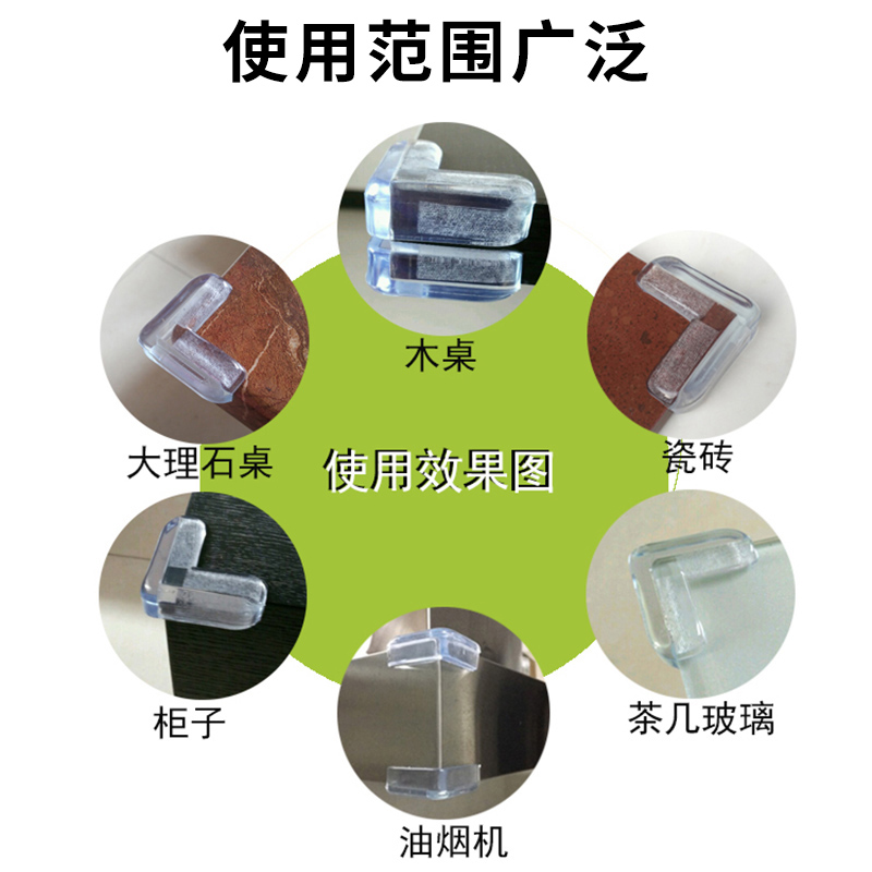 桌角防撞角护角贴防磕碰软直角包桌子角柜角窗户保护套透明硅胶垫-图3