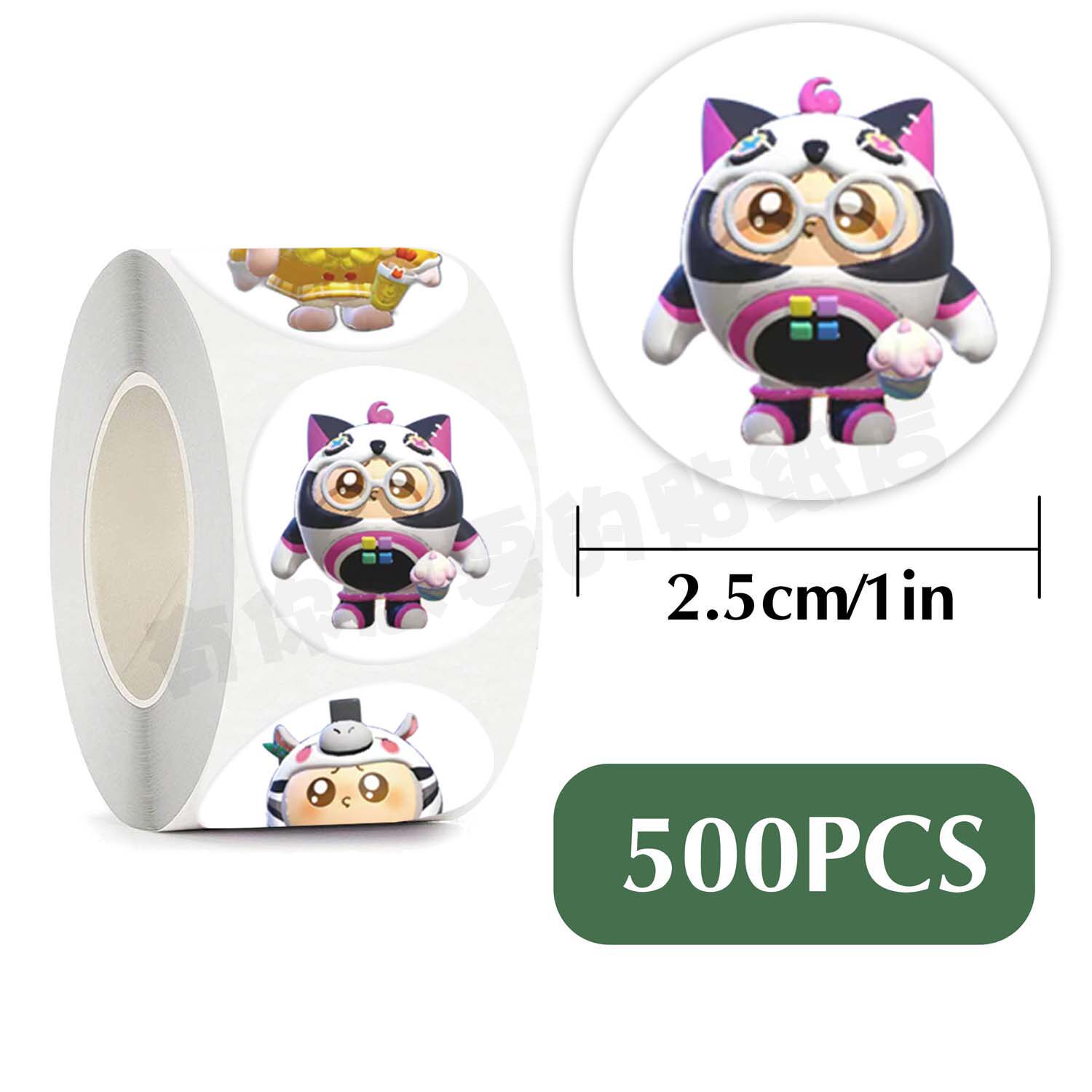 500贴/卷蛋仔派对皮肤新款狐狸贴纸儿童卡通手账玩具标签装饰贴