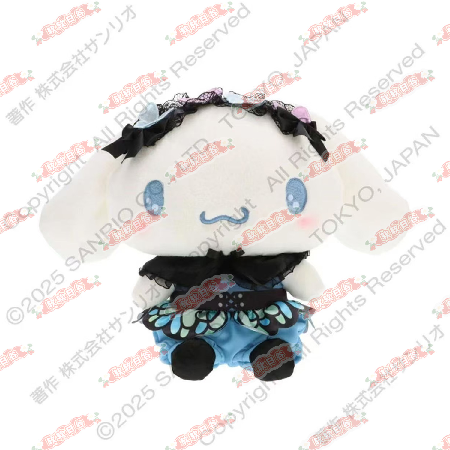 补款中~海外版sanrio三丽鸥黑皮Hellokitty蝴蝶之夜包包挂件 - 图3