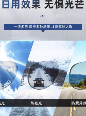 德国2025新款偏光太阳镜防紫外线变色偏光飞行员男士开车专用墨镜