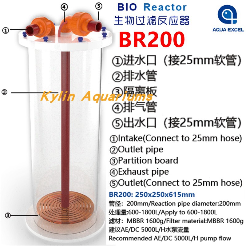 AE生物过滤桶AE-BR150AE-BR200淡海水鱼缸硝化细菌快速培菌反应器 - 图1