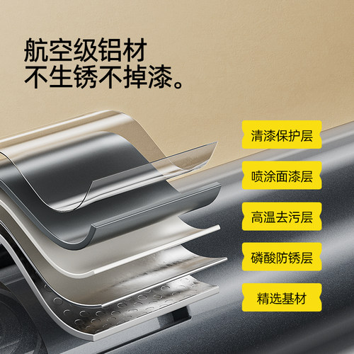 比人晾衣架固定式晾衣杆阳台顶装家用悬挂杆晒衣吊杆一整根铝合金 - 图3
