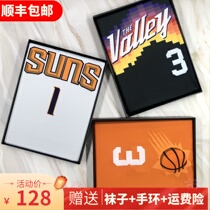 Sun Team 3 Rafa Laurenma Ball City Edition jersey jersey pants suit No. 1 Booker male and female vest retro custom basketball clothes