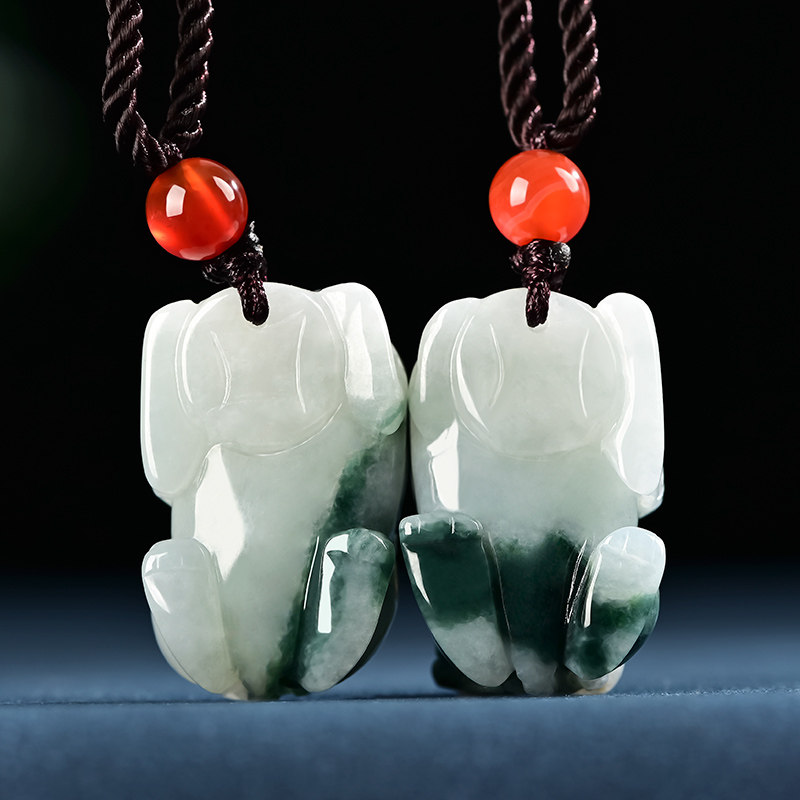 天然翡翠貔貅玉吊坠转运情侣款项链 添此福玉项坠/吊坠