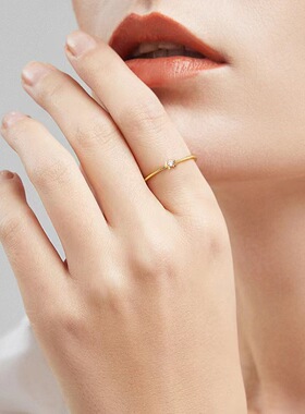 法国coss kokos925银星光璀璨锆石四爪单头戒指新中式风简约配饰