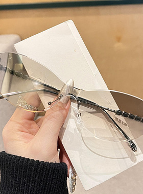 法国Coss KoKo个性ins风切边环形无框太阳镜潮流走秀穿搭眼镜