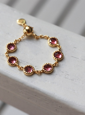 法国coss koko日系轻奢澳洲欧泊珠珠软链戒指珠宝百搭高级感可