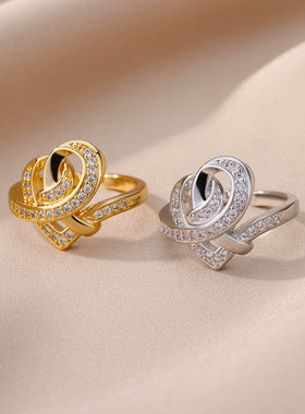 法国Coss KoKo欧美新款戒指女冷淡风高级感小众优雅轻奢心形食指