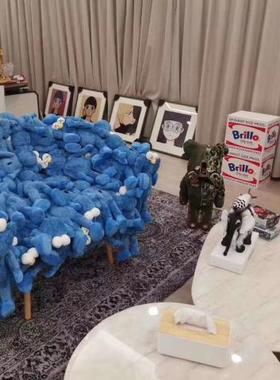 潮流玩家mandkawsbff毛绒摆件