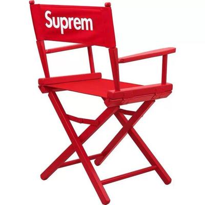 现货Suprem19ss week4折叠椅导演椅实木凳子钓鱼野外露营椅-图3