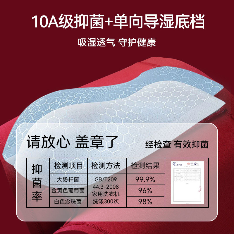 猫人本命年纯棉男士内裤男款红色2026属马抗菌结婚男生四角短裤头,淘宝优惠券,粉丝福利购,淘宝优惠卷