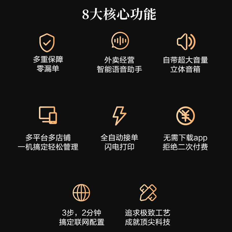 美团外卖打印机自动接单WIFI云打印美团饿了么多平台真人语音4G无线切刀热敏纸小票机收银扫码点餐出单机 - 图2