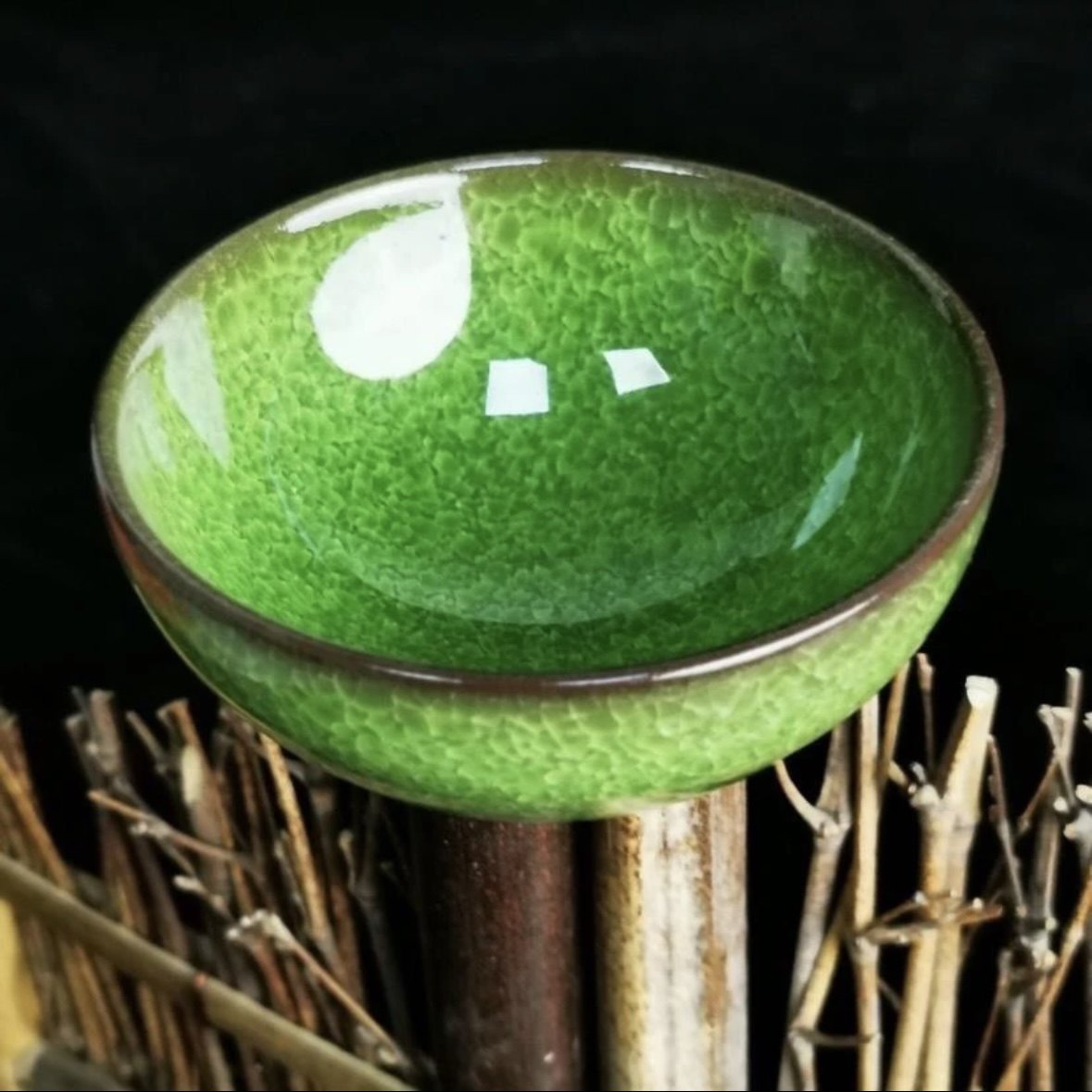 帝王绿建盏冰裂纹茶杯陶瓷主人杯大号柴烧茶杯手工杯功夫茶具,淘宝优惠券,粉丝福利购,淘宝优惠卷