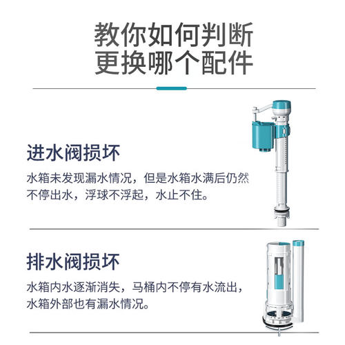 马桶配件进水阀排水阀老式通用水箱上水抽水座便器冲水箱浮球配件 - 图3