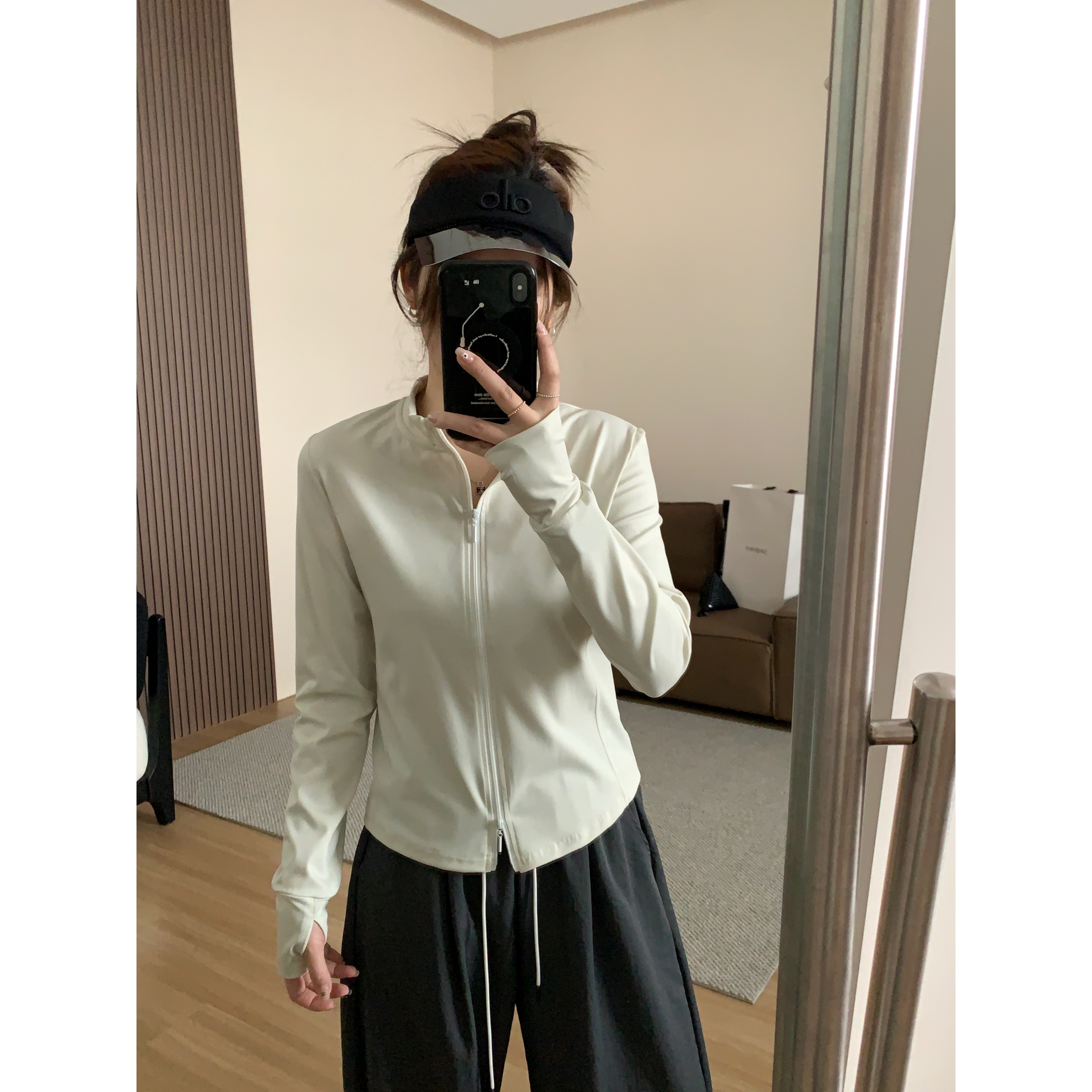 JMHH【冰美式】双拉链立领薄外套瑜伽服 - 图2