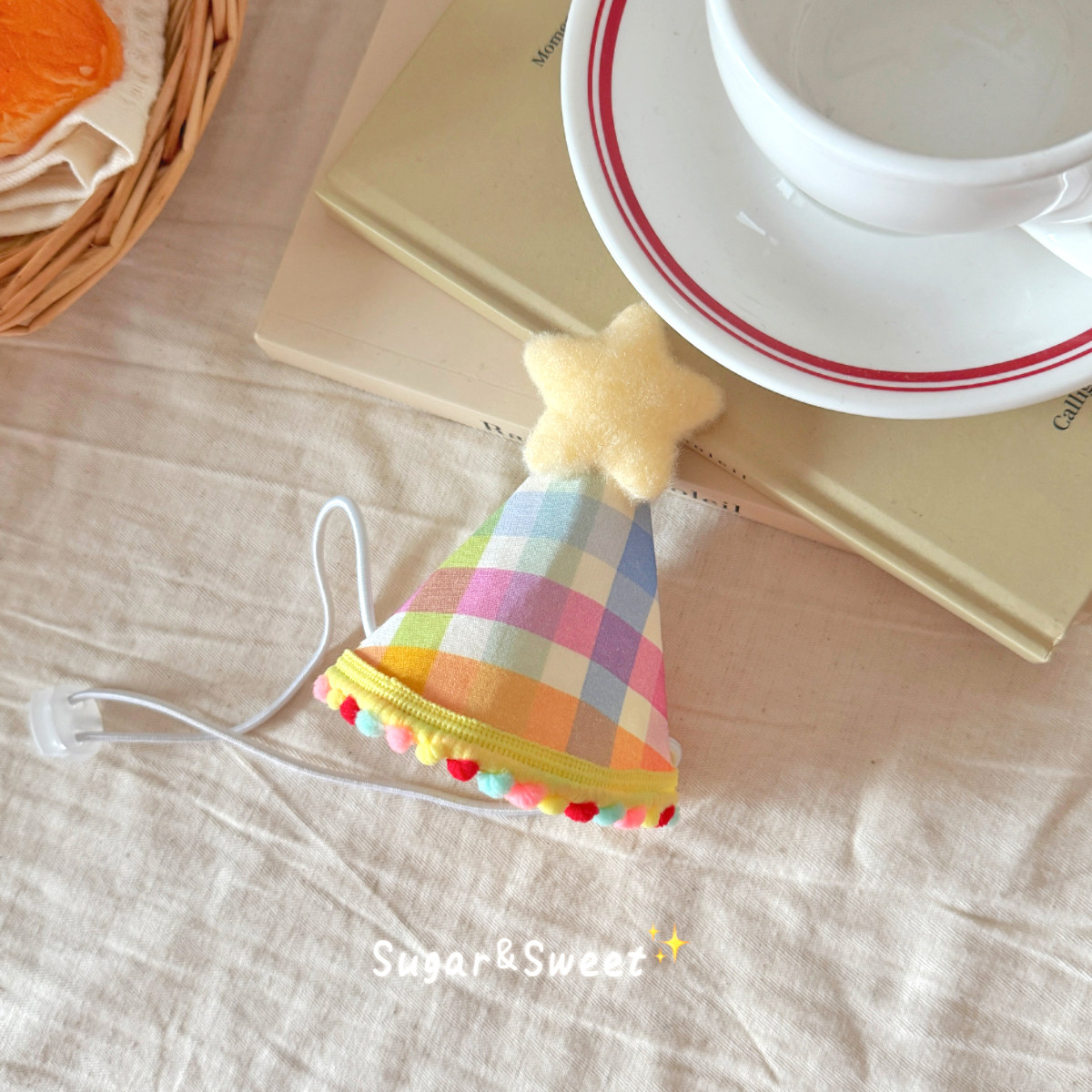 宠物猫咪口水巾生日围脖帽子彩色格子庆生拍照狗狗装饰品布偶比熊,淘宝优惠券,粉丝福利购,淘宝优惠卷