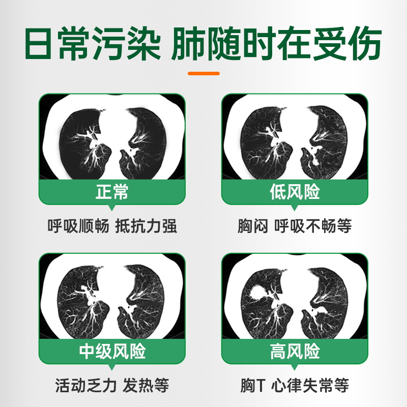 肺部保健品纤维化护肺片抽烟咳嗽节烟民养肺润烟肺片槲皮素净肺宝 - 图0