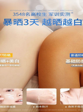 半亩花田美白防晒乳SPF50+高倍夏季防晒霜隔离美白保湿防水防汗