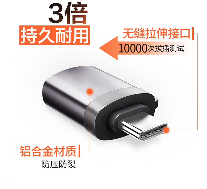 brim奔驰车typec充电转换器type接头2020款GLC260车载tyepc转usb接口u盘300la200tpc转接数据线电源车充-图2