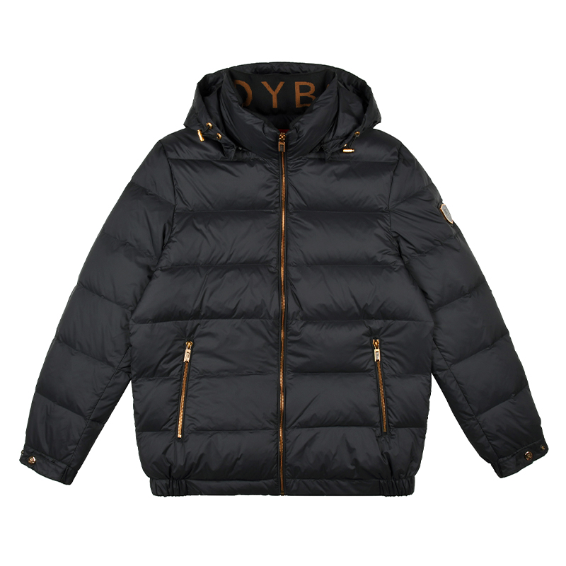 雷迪波尔男装羽绒服2023秋冬新款可脱卸帽纯色厚款鸭绒休闲外套男 - 图3