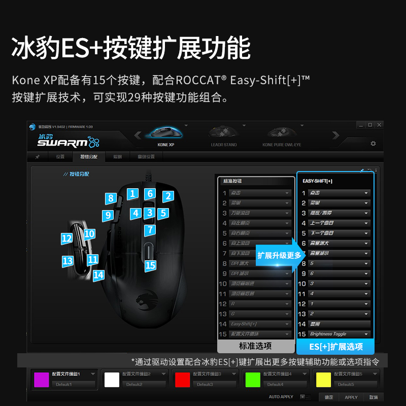 ROCCAT冰豹魔幻豹KONE XP AIR无线三模游戏鼠标电竞宏蓝牙有线cf-图3