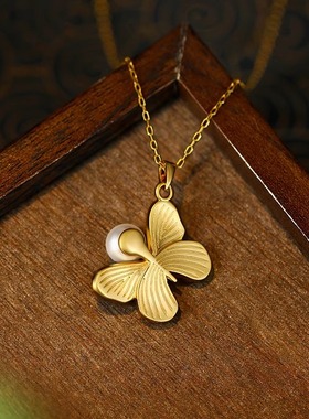 冷珐琅工艺蝴蝶珍珠项链款轻奢小众锁骨链配饰高级感颈链2025新款