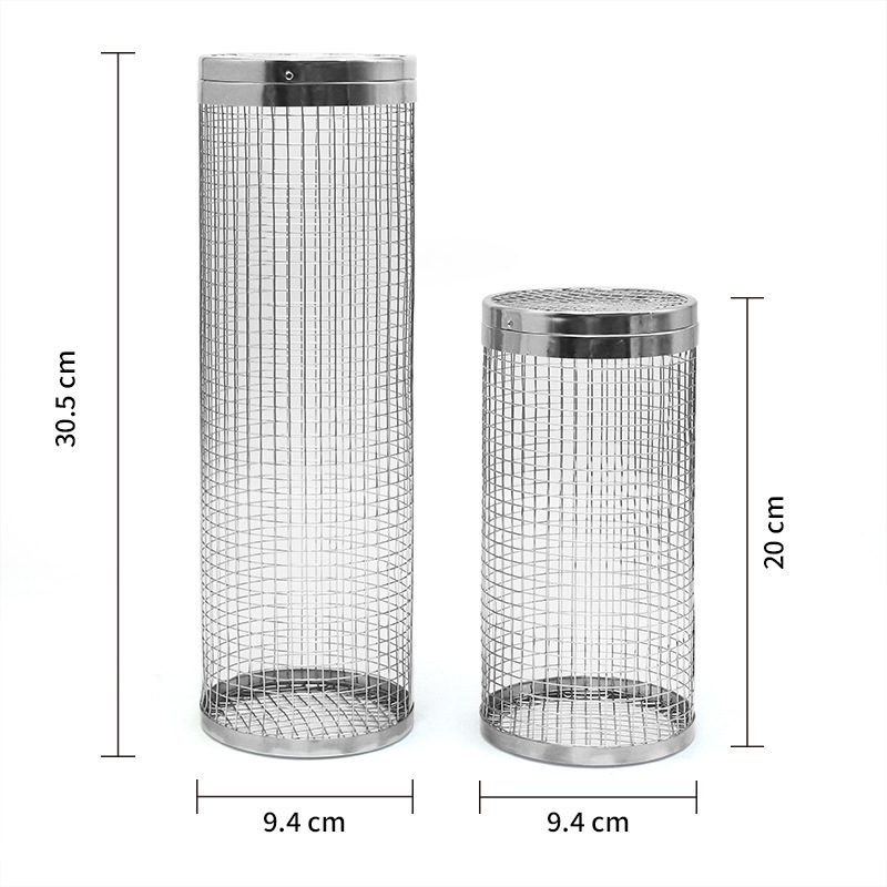 野餐郊游春游烧烤笼烧烤架炉圆柱烧烤篮网滚动烧烤工具304不锈钢 - 图1