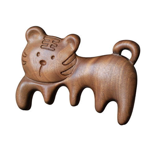 桃木多功能按摩五齿按摩梳梳子经络梳男女按摩木梳大齿梳随身便携 - 图3