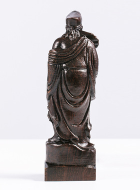 黑檀木雕活佛济公摆件 家居饰品招财风水乔迁摆设中式送礼佳品